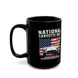 Limited Release 2026 National Corvette Day Mug – 15oz Coffee Mug (Red, White, Black) – Collector Car Enthusiast Gift, Automotive Collector's Drinkware, Car Lover's Present