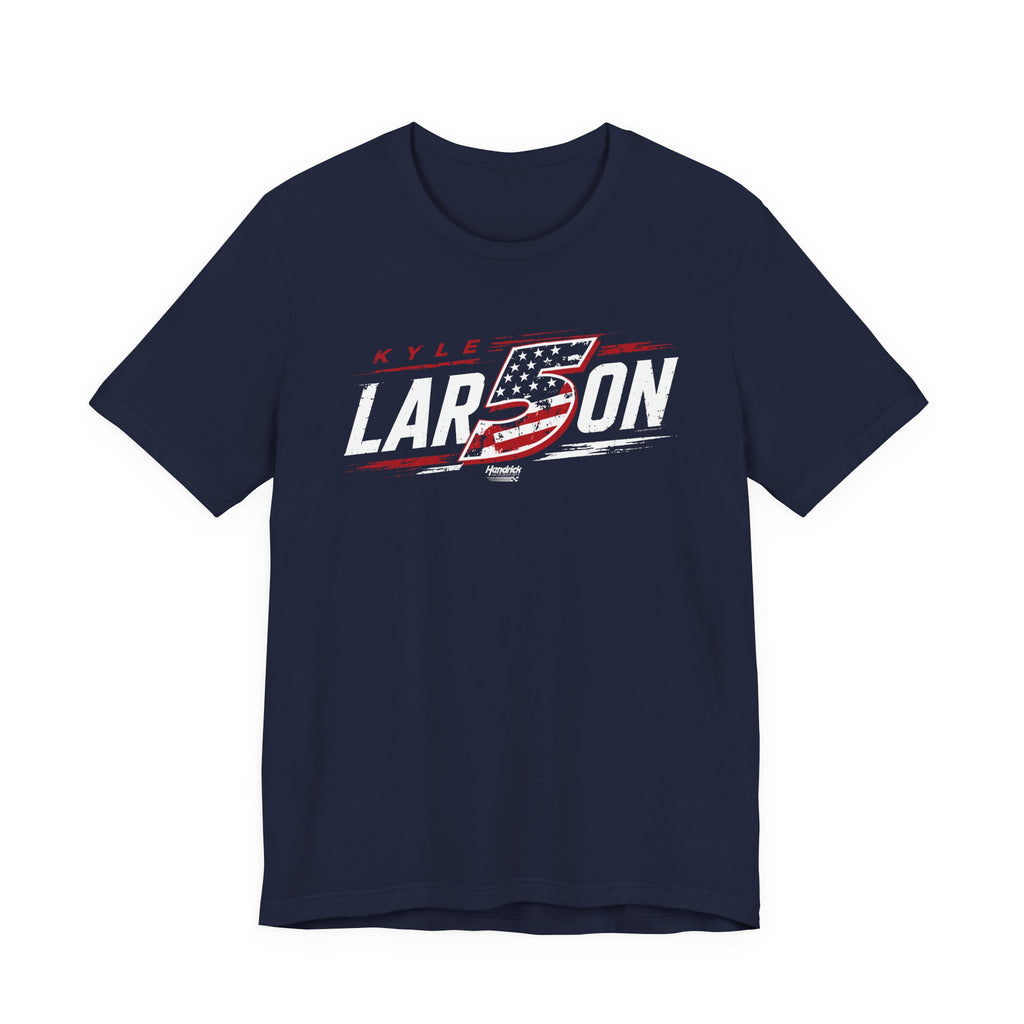 Hendrick Motorsports Kyle Larson #5 Americana Flag Racing T-Shirt