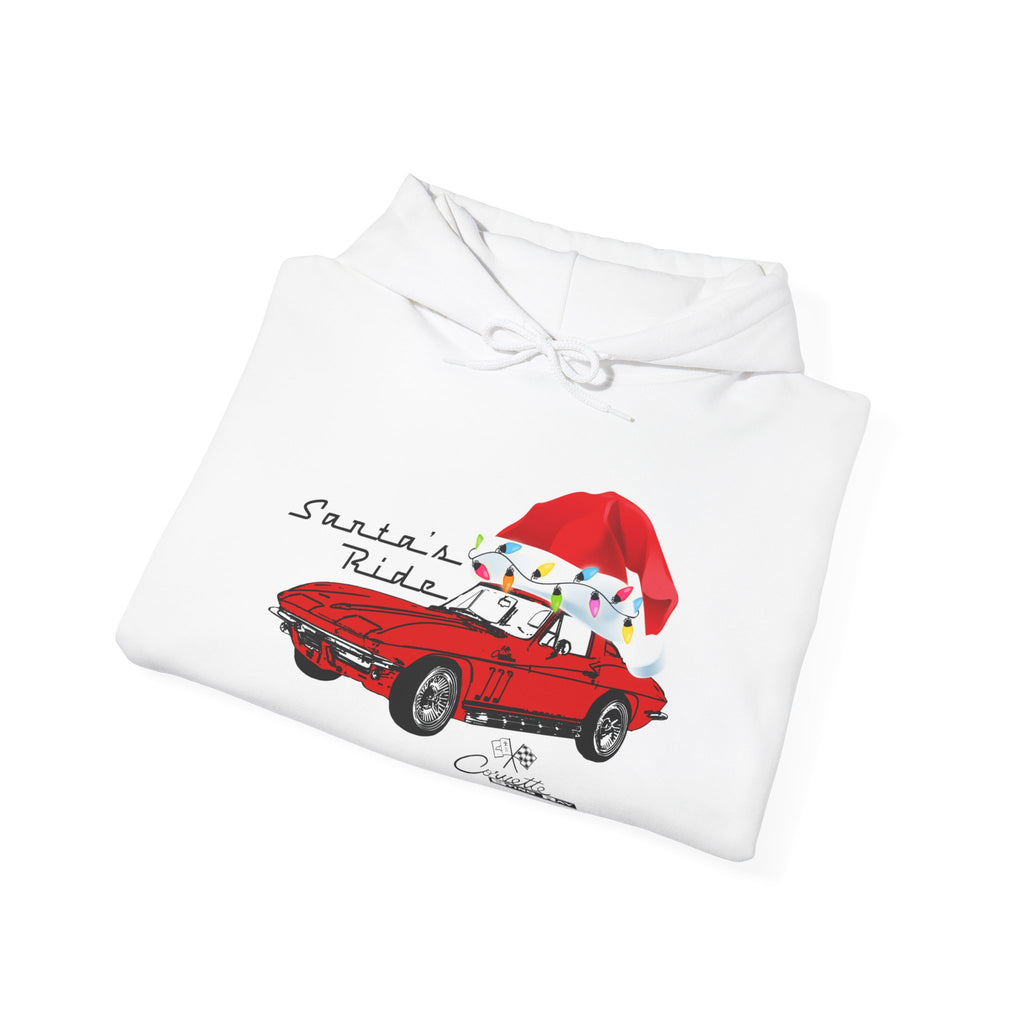 C2 Corvette Personalized Santa Hat Cotton Blend Hooded Sweatshirt