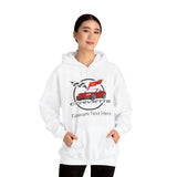 C6 Corvette Personalized Custom Car Color Cotton Blend Hooded Sweatshirt- RED