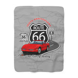 C4 Corvette Route 66 100th Anniversary Sherpa Blanket – Legends of the Road (50