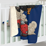 BIGFOOT 4X4X4® “Crunch!” 50x60 USA‑Made Sherpa Blanket — Ultra‑Soft Plush Throw