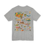 Legends of Route 66 100th Anniversary Landmark Collage Design Cotton Front and Back Printed Short Sleeve Tee