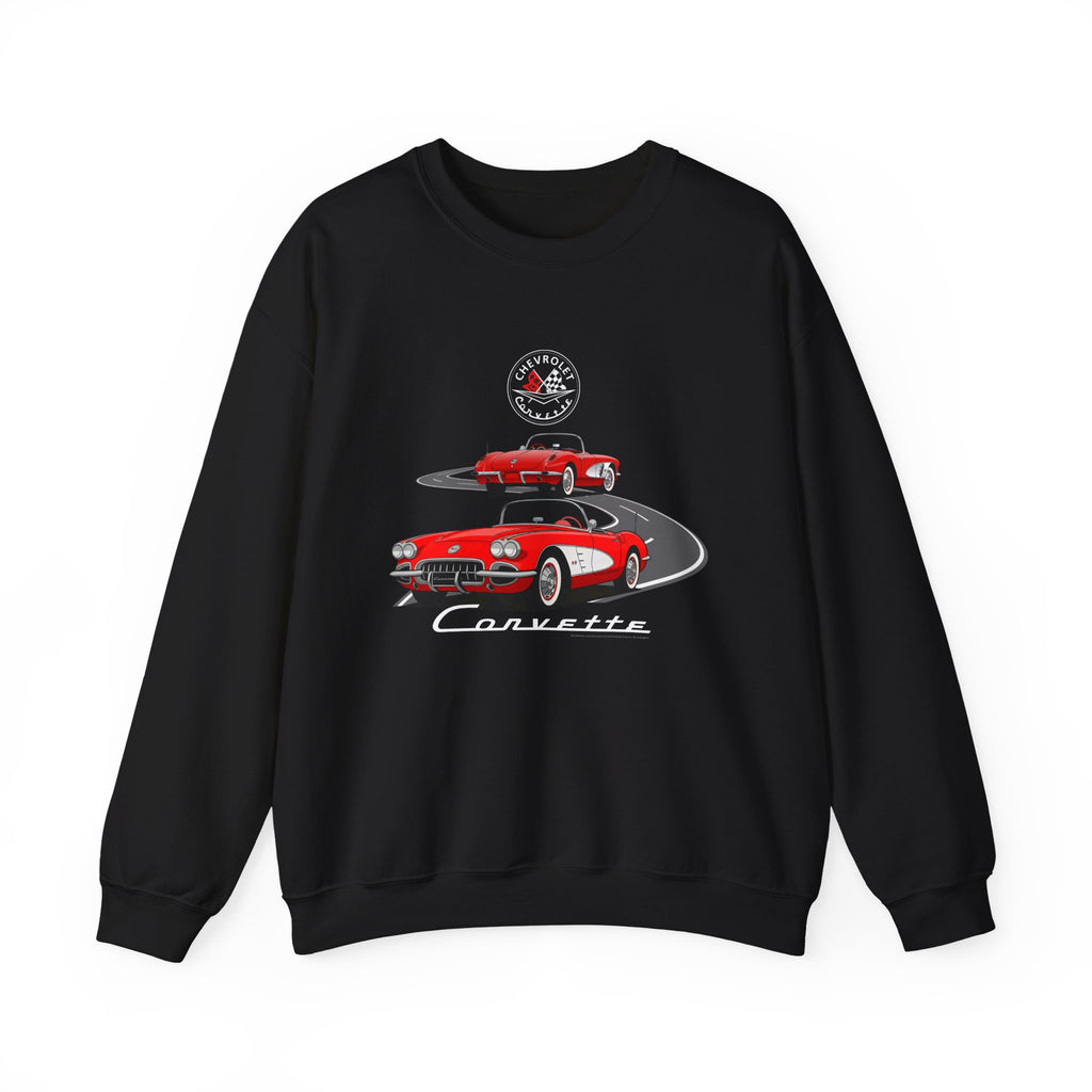 C1 Corvette Dual View Crew Neck Sweatshirt – Legends of the Road, Perfect for the Corvette Fan