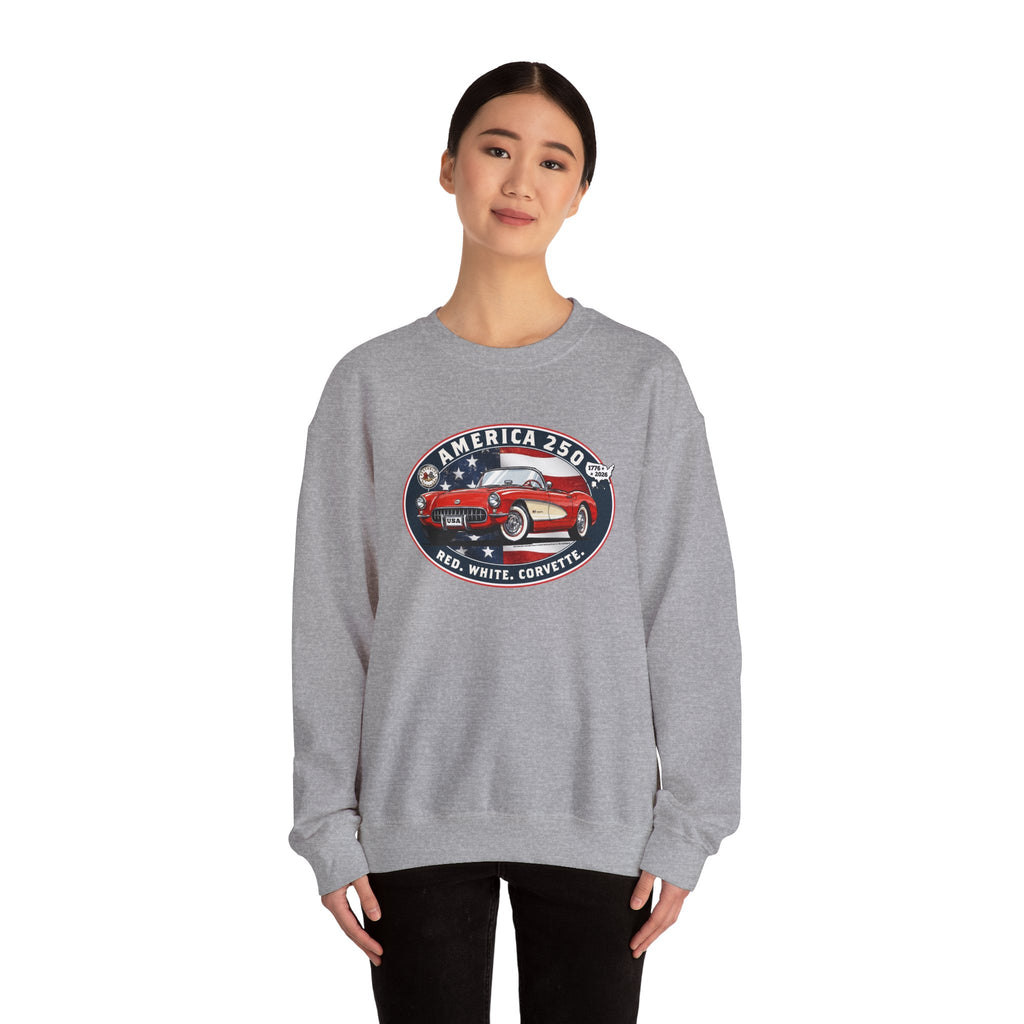 Corvette America 250 "Red. White. Corvette." Premium C1 Oval Graphic Crewneck Sweatshirt