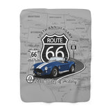 Shelby 427 Cobra Route 66 100th Anniversary Sherpa Blanket – 50 x 60 Inches