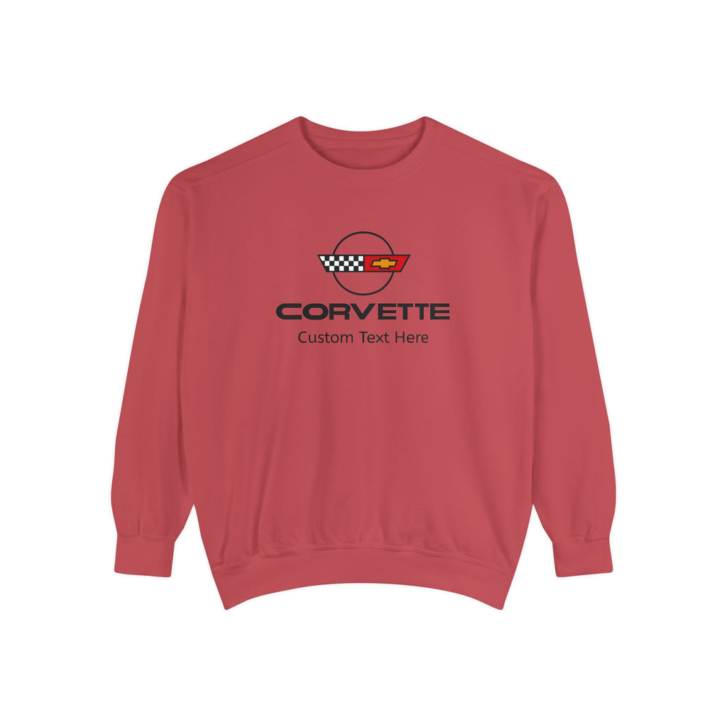 Personalized C4 Corvette Comfort Colors® Unisex Garment-Dyed Premium Sweatshirt, Cotton Blend, Relaxed Fit, Chevrolet Enthusiasts, Official Licensed Apparel, Perfect Gift for Him or Her