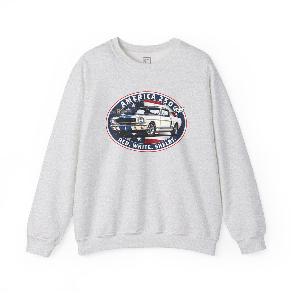 Shelby GT350 "Red. White. Shelby." America 250 Oval Crewneck Sweatshirt