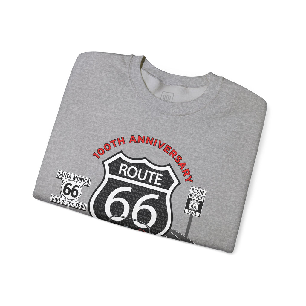 C1 Corvette Route 66 100th Anniversary Cotton Blend Sweatshirt – Legends of the Road, Perfect for the Corvette Fan