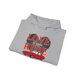 Chevrolet Corvette C2 Love at First Ride Personalized Cotton-Blend Hoodie, Unisex Pullover Sweatshirt, Gift for Car Enthusiasts