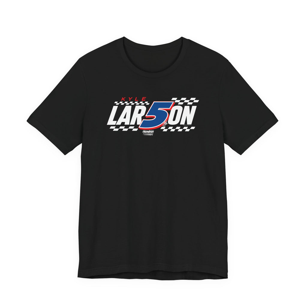 Hendrick Motorsports Kyle Larson #5 Checkered Flag T-Shirt