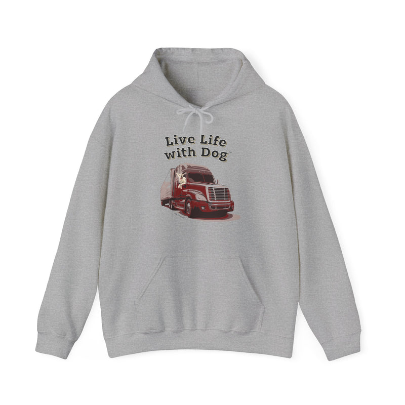 Dog is Good "Live Life with Dog" Hoodie, Unisex Fleece Pullover for Dog Lovers, Cozy Sweatshirt for Pet Owners and Dog Enthusiasts