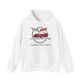 C6 Corvette Personalized Custom Car Color Cotton Blend Hooded Sweatshirt- RED