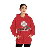 C1 Corvette Emblem & Track Cotton Blend Hooded Sweatshirt – Legends of the Road, Perfect for the Corvette Fan