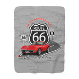 C3 Corvette Route 66 100th Anniversary Sherpa Blanket – Legends of the Road (50