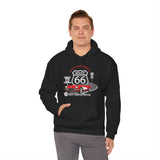 C1 Corvette Route 66 100th Anniversary Hooded Sweatshirt – Legends of the Road, Perfect for the Corvette Fan