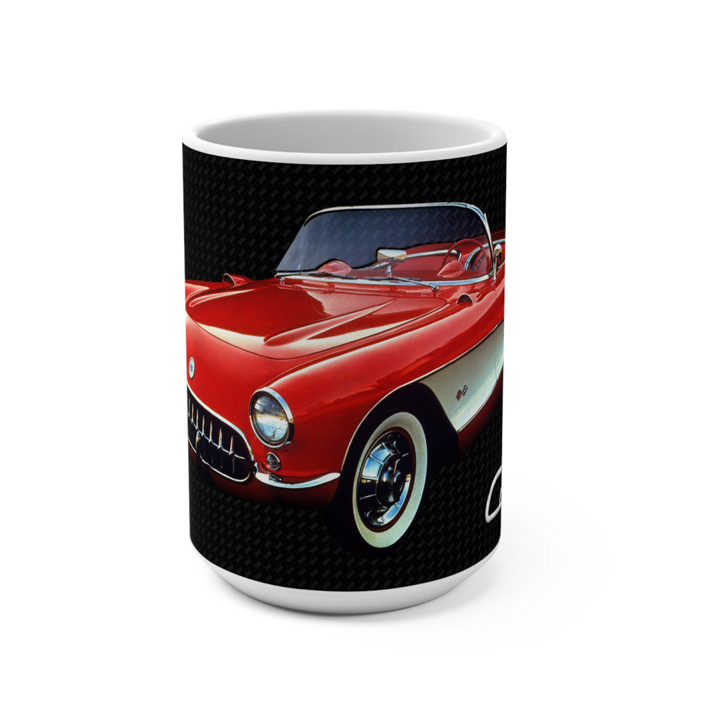 C1  Coffee Mug, Red 15.oz Coffee Mug, Car Enthusiast Gift, Automotive Collector's Drinkware, Car Lover's Present