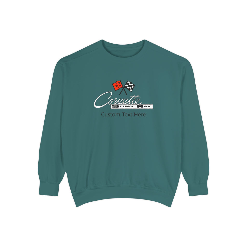 Personalized C2 Corvette Comfort Colors® Unisex Garment-Dyed Premium Sweatshirt, Cotton Blend, Relaxed Fit for Chevrolet Car Enthusiasts, Official GM Licensed Apparel, Custom Gift for Him or Her