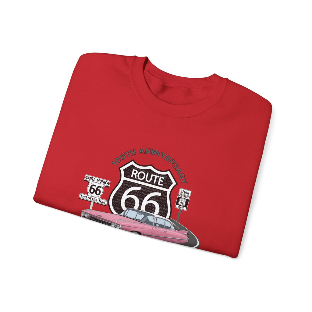Pink Cadillac Route 66 100th Anniversary Cotton Blend Sweatshirt – Legends of the Road