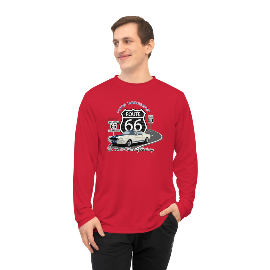 Shelby GT350 Route 66 100th Anniversary Long Sleeve Performance Shirt-Legends of the Road, Shelby Fan Favorite