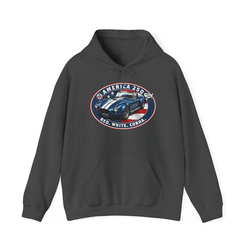 Shelby Blue Cobra "Red. White. Cobra." America 250 1776–2026 Hoodie