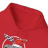 C6 Corvette Personalized Custom Car Color Cotton Blend Hooded Sweatshirt - GREY