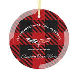 C6 Corvette Personalized Glass Christmas Ornament, Perfect Christmas Gift for the Corvette Fan!