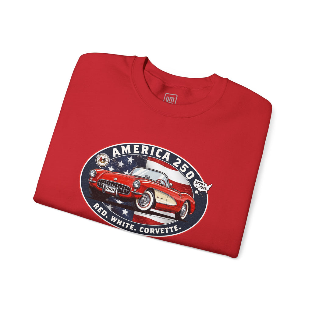 Corvette America 250 "Red. White. Corvette." Premium C1 Oval Graphic Crewneck Sweatshirt