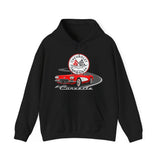 C1 Corvette Emblem & Track Cotton Blend Hooded Sweatshirt – Legends of the Road, Perfect for the Corvette Fan