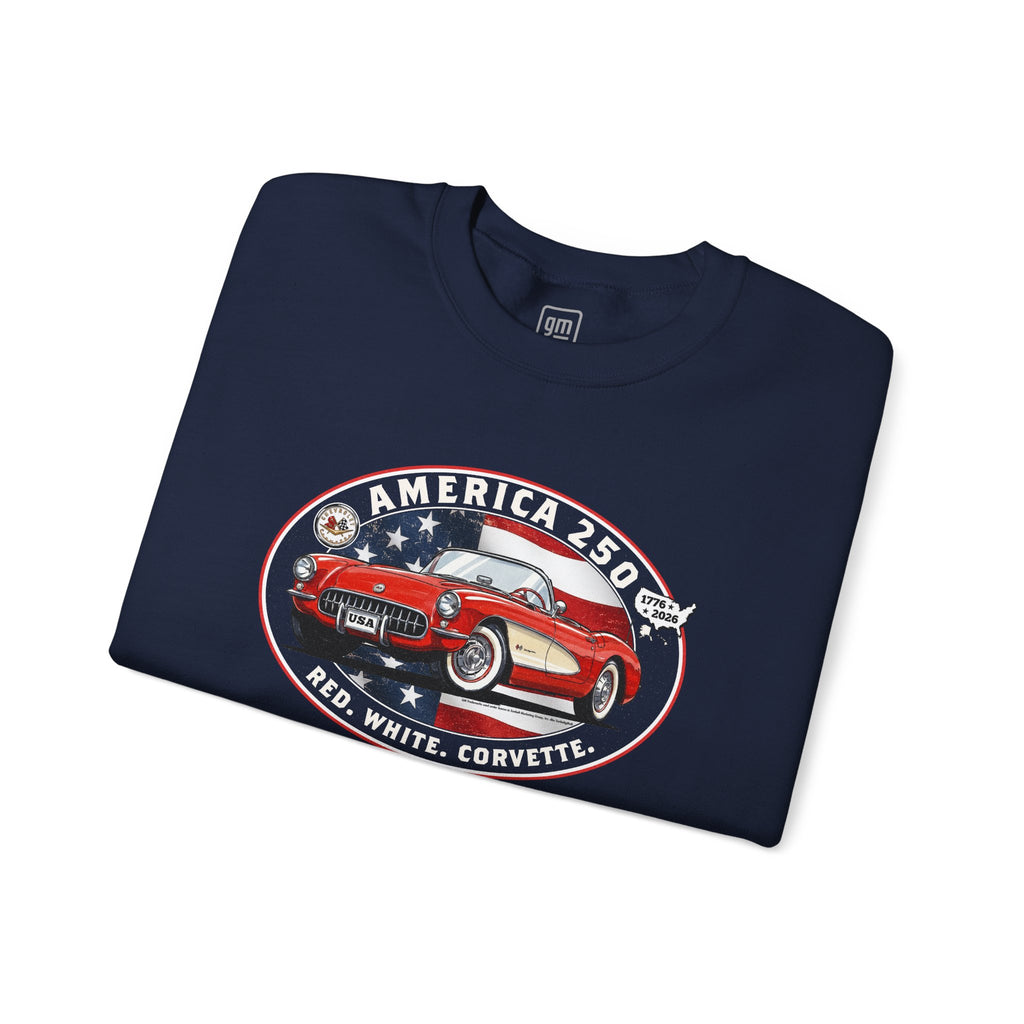 Corvette America 250 "Red. White. Corvette." Premium C1 Oval Graphic Crewneck Sweatshirt