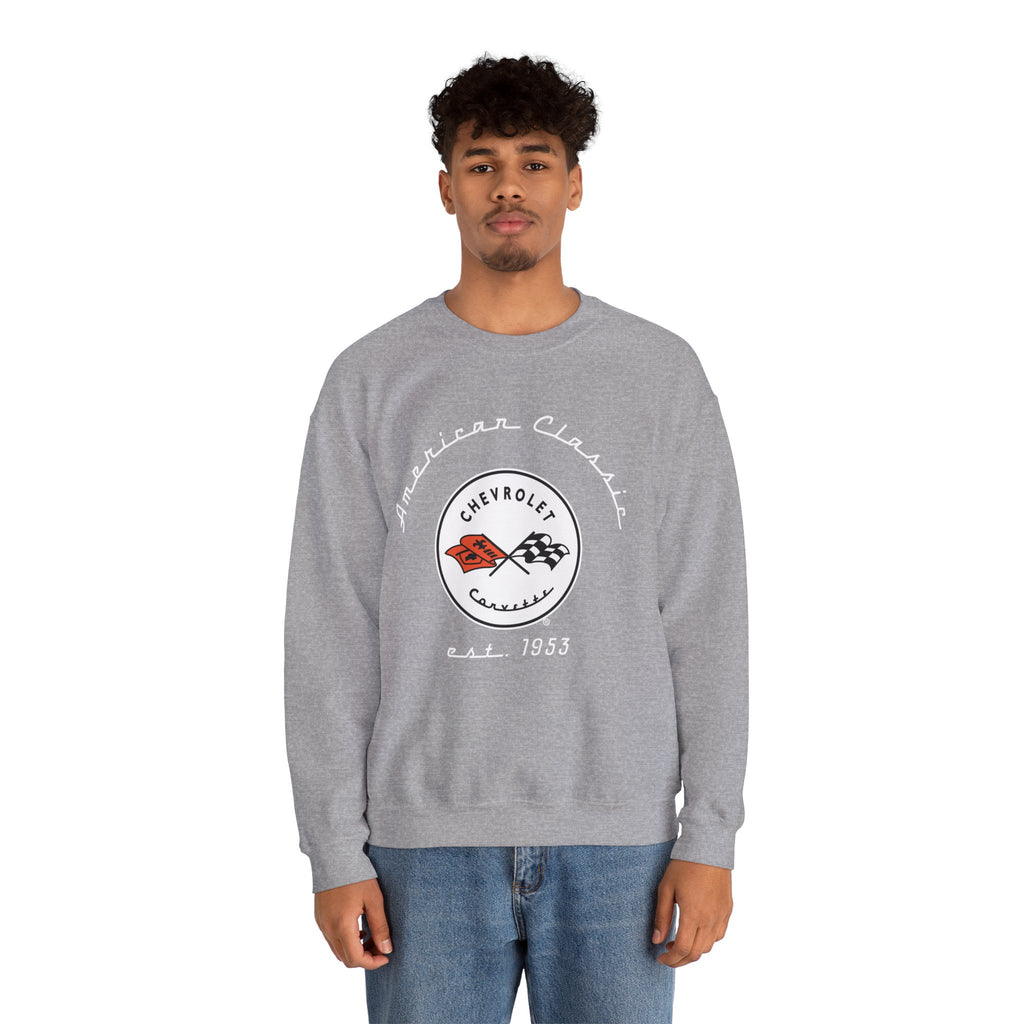 C1 Corvette Crew Neck Long Sleave Heavy Duty Sweatshirt, perfect for cool crisp days