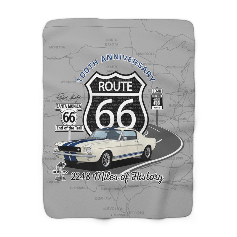 Shelby GT350 Route 66 100th Anniversary Sherpa Blanket – 50 x 60 Inches-Legends of the Road, Shelby Fan Favorite