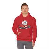 C1 Corvette Emblem & Track Cotton Blend Hooded Sweatshirt – Legends of the Road, Perfect for the Corvette Fan