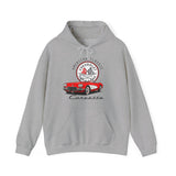 C1 Corvette American Classic Emblem Cotton Blend Hooded Sweatshirt – Legends of the Road, Perfect for the Corvette Fan