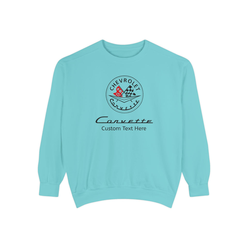 Personalized C1 Corvette Comfort Colors® Unisex Garment-Dyed Premium Sweatshirt, Relaxed Fit, Chevrolet Car Enthusiasts, Official Licensed Apparel, Custom Gift For Him Or Her