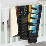 BIGFOOT 4X4X4® "Smash! Crunch! Carbon" 50x60 USA-Made Sherpa Blanket — Ultra-Soft Plush Throw