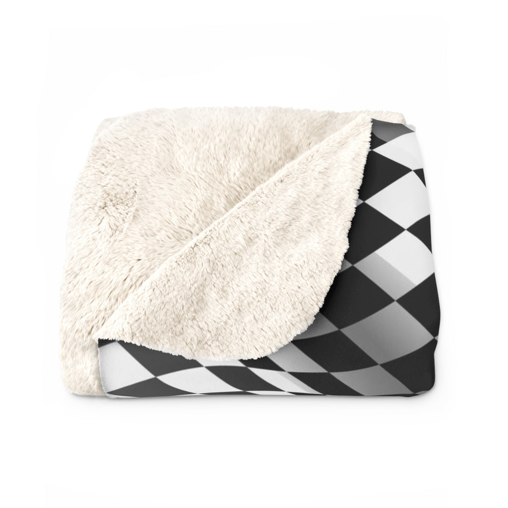 Camaro Checkered Flag Racing Decorative Sherpa Blanket, Perfect for Chilly Days