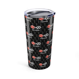 Corvette C3 Logo Repeat Pattern Carbon Tumbler 20oz | Retro Car Lover Travel Cup, Gift for Him, Car Enthusiast, Father's Day, Road Trip