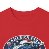 Shelby Cobra 427 "Red. White. Cobra." America 250 Oval Long-Sleeve T-Shirt