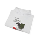 Dog is Good Never Drink Alone Adult Fleece Hoodie, Perfect for the Serious Dog Lover