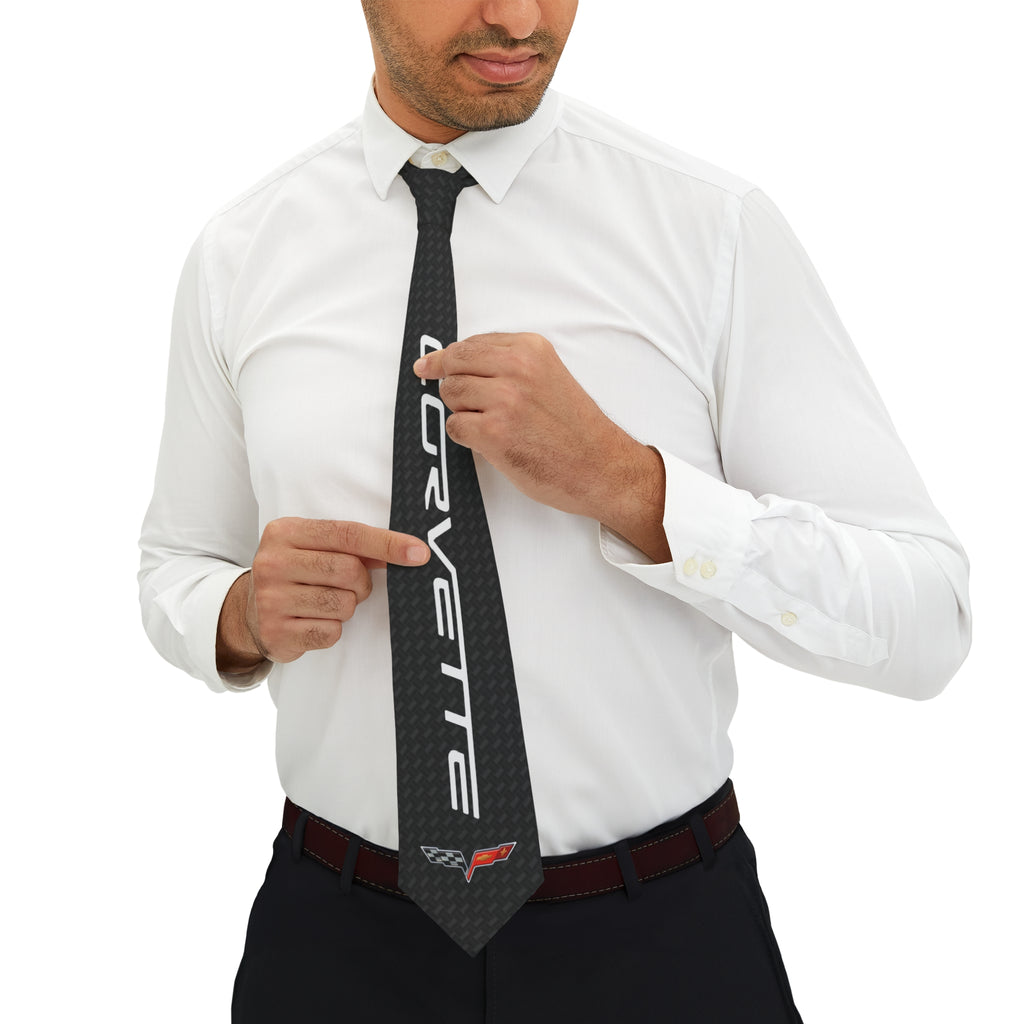 Corvette C6 Carbon Pattern Necktie, 56 inches long, 4 inches wide