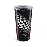 C6 Corvette Carbon Fiber Checkered Flag 20oz Personalized Travel Tumbler, a Fan Favorite