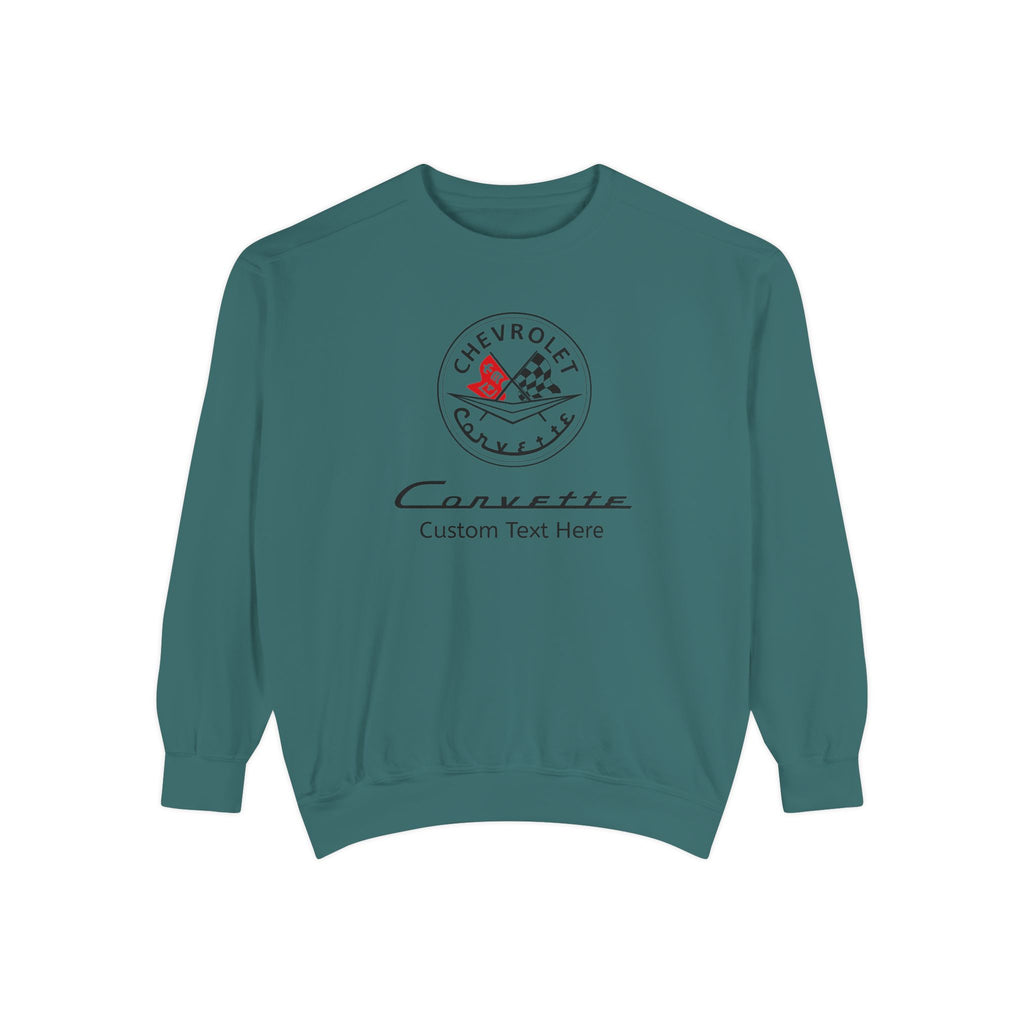 Personalized C1 Corvette Comfort Colors® Unisex Garment-Dyed Premium Sweatshirt, Relaxed Fit, Chevrolet Car Enthusiasts, Official Licensed Apparel, Custom Gift For Him Or Her