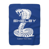 2024 Shelby Snake Personalized Sherpa Fleece Blanket, Royal Blue