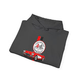 C1 Corvette Vertical Stripe Emblem Cotton Blend Hooded Sweatshirt – Legends of the Road, Perfect for the Corvette Fan