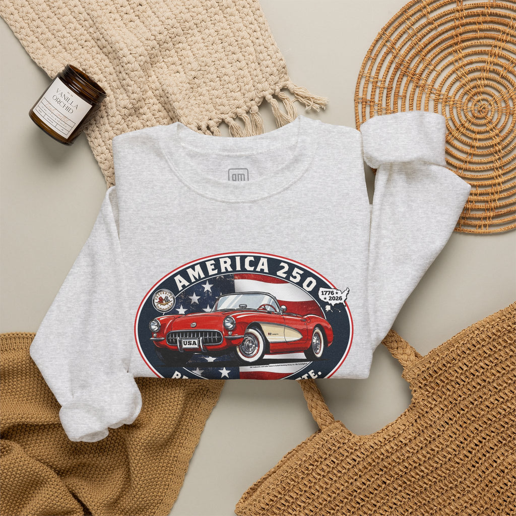 Corvette America 250 "Red. White. Corvette." Premium C1 Oval Graphic Crewneck Sweatshirt