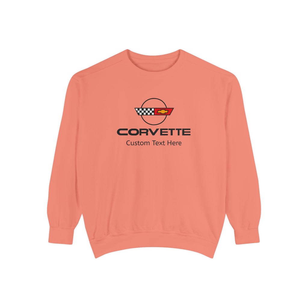 Personalized C4 Corvette Comfort Colors® Unisex Garment-Dyed Premium Sweatshirt, Cotton Blend, Relaxed Fit, Chevrolet Enthusiasts, Official Licensed Apparel, Perfect Gift for Him or Her