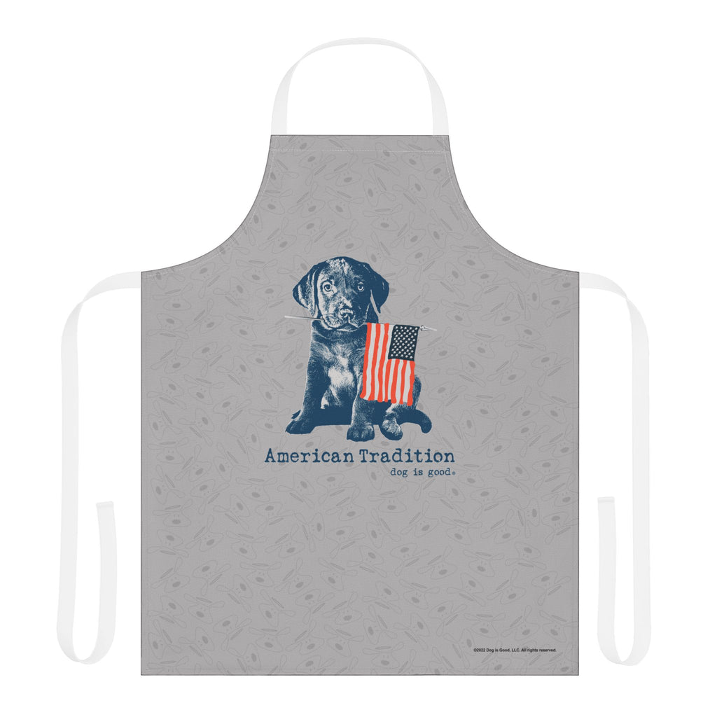 Dog is Good American Tradition Puppy Apron – Patriotic Dog Lover’s Kitchen Essential