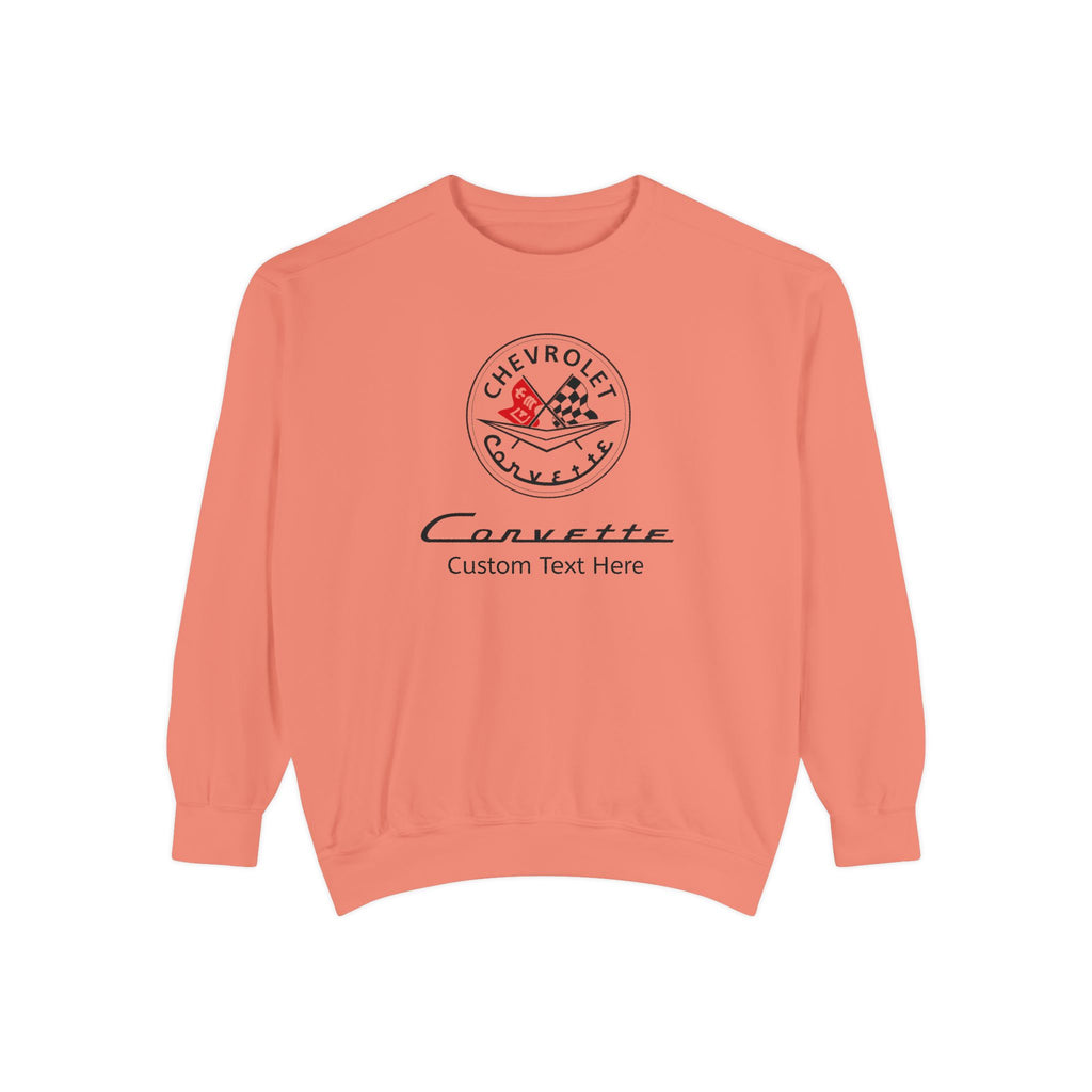 Personalized C1 Corvette Comfort Colors® Unisex Garment-Dyed Premium Sweatshirt, Relaxed Fit, Chevrolet Car Enthusiasts, Official Licensed Apparel, Custom Gift For Him Or Her