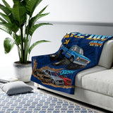 BIGFOOT 4X4X4® "Vroom! Crush!" 50x60 USA-Made Sherpa Blanket — Ultra-Soft Plush Throw